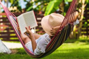 lady reading a book