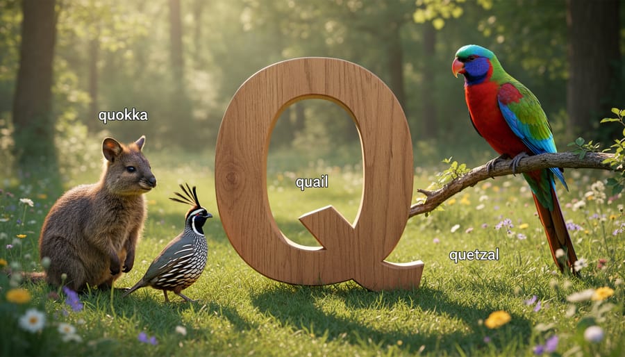 A quail in its natural habitat with detailed feathers and softly blurred grass background.
